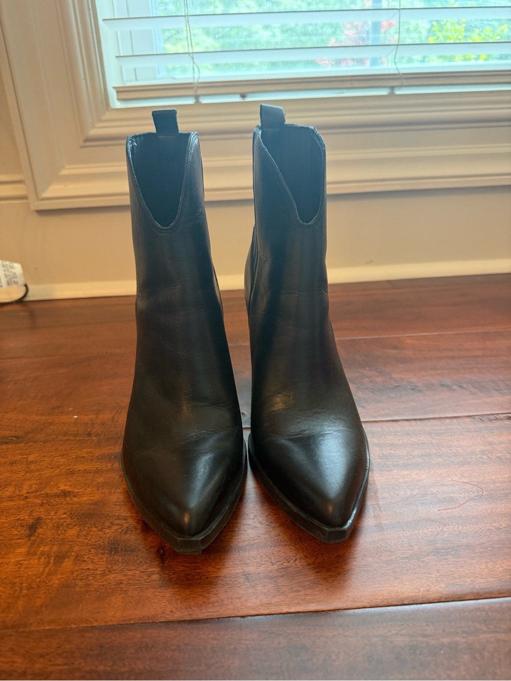 Marc Fisher Black Leather Ankle Booties